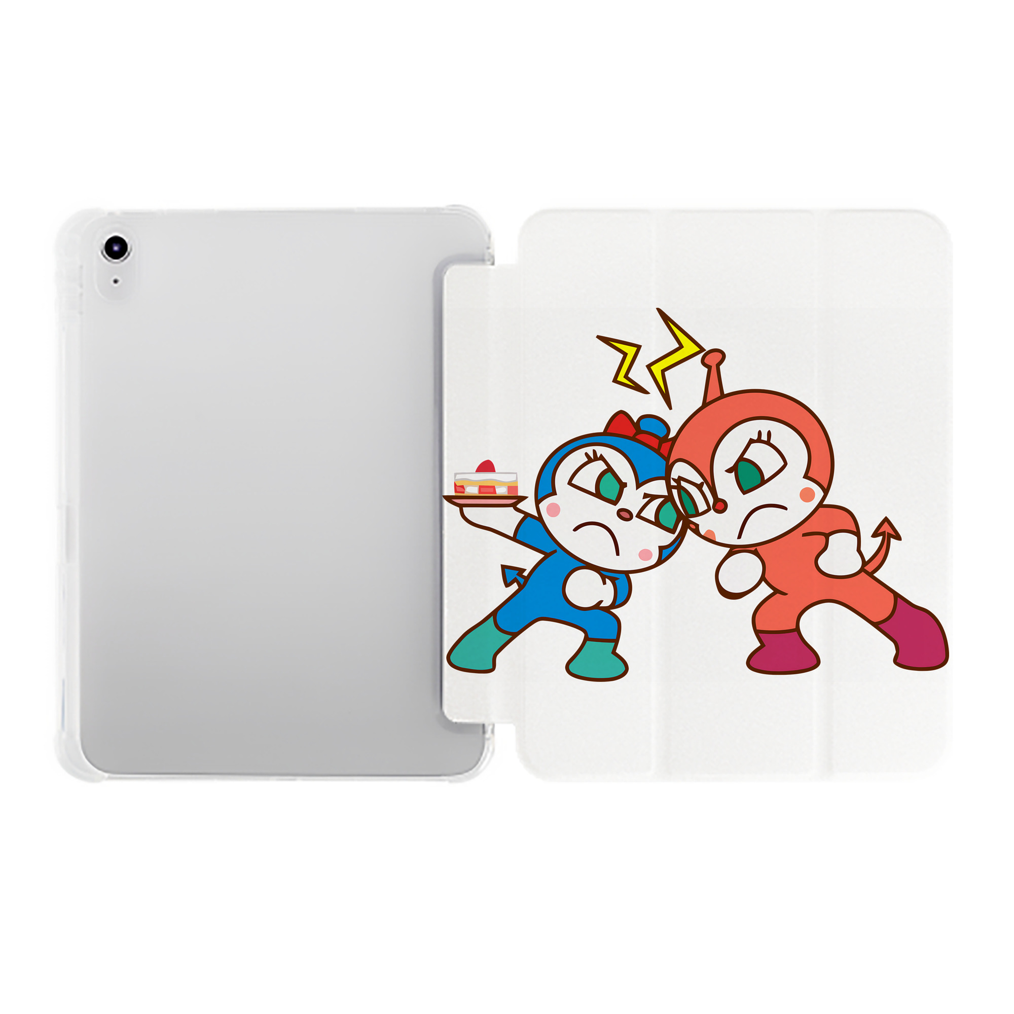 （画像用） アンパンマン Anpanman IPad ケース ペン収納付き 三つ折りスタンド PUレザー×シリコン 対応機種9.5/10.5/10.9インチ